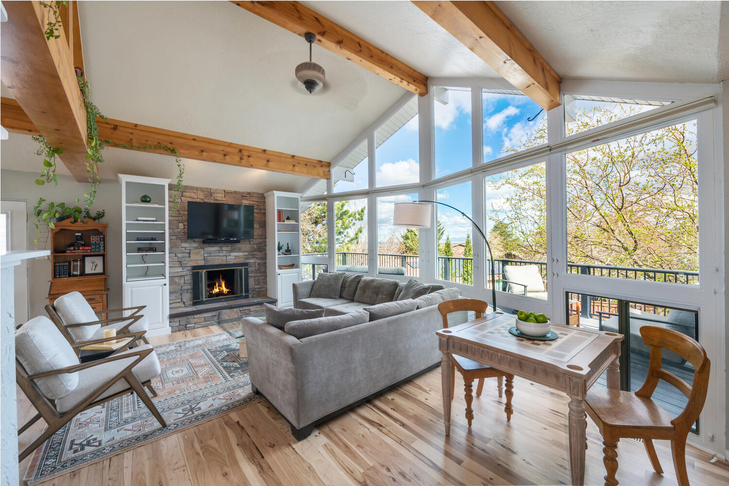 slc-homes-fixtures-personal-property-home-sale Living room showing fixtures and personal property that buyers should clarify during a home sale.