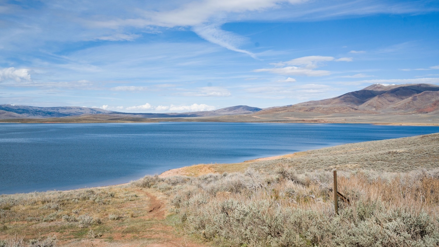 Utah reservoir representing a water source used for secondary irrigation systems